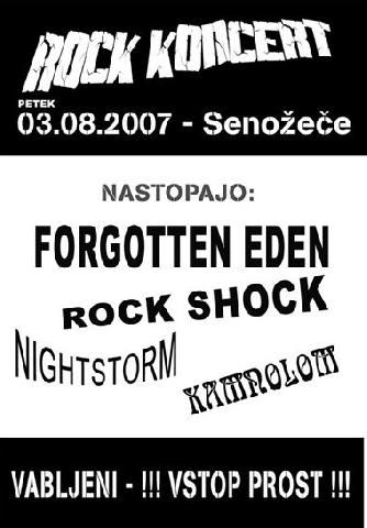 Forgotten Eden, Rock Shock, Nightstorm, Kamnolom