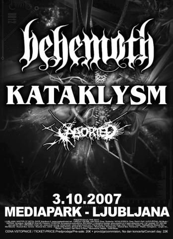 Kataklysm, Behemoth, Aborted, Lyfthrasyr