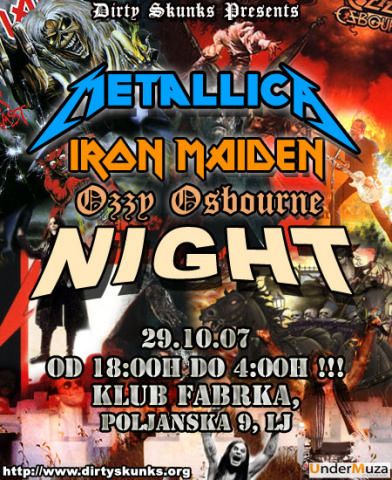 Metallica, Iron Maiden & Ozzy night