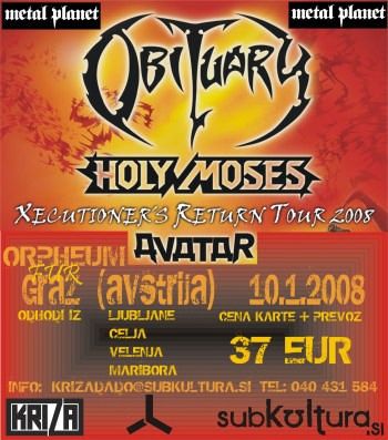 Obituary, Holy Moses, Avatar