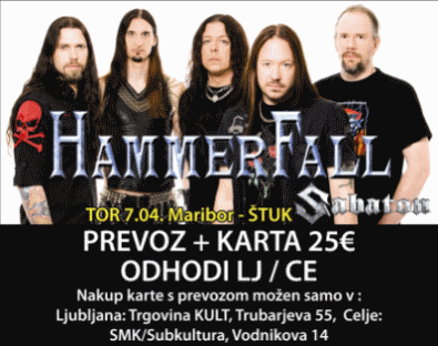 Hammerfall, Sabaton, Bloodbound