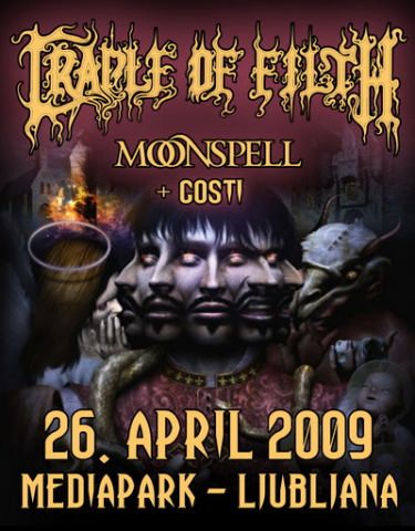 Cradle Of Filth, Moonspell +gosti