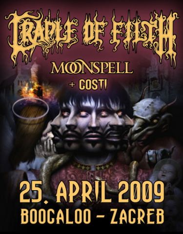 Cradle Of Filth, Moonspell +gosti
