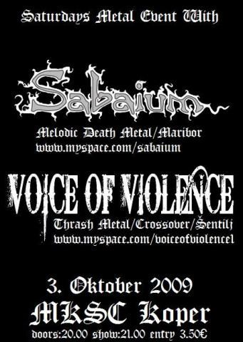 Sabaium, Voice Of Violence
