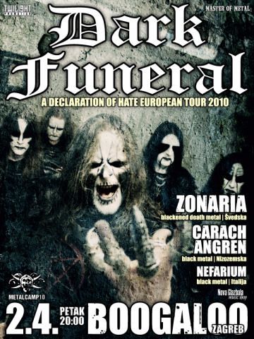 Dark Funeral, Zonaria, Carach Angren, Nefarium
