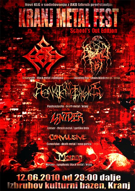 Kranj Metal Fest: Smargroth, Bleeding Fist, Penitenziagite, Lintver, Convulsive, Morana
