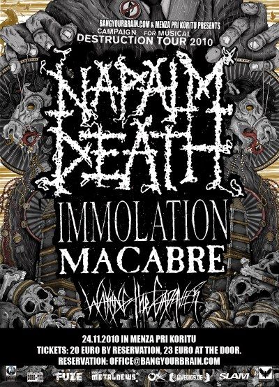 Napalm Death, Immolation, Macabre, Waking The Cadaver