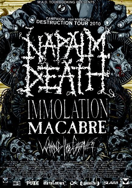 Campaign For Musical Destruction Tour 2010: Napalm Death, Immolation, Macabre, Waking The Cadaver