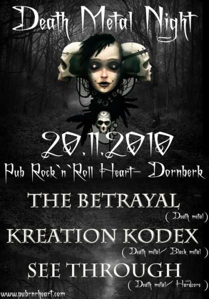 Death Metal Night: See Through, Kreation Kodex, The Betrayal