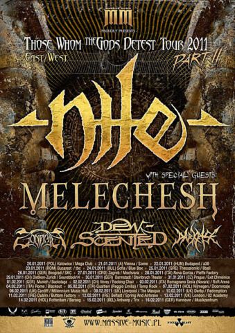 Nile, Melechesh, Dew-Scented, Zonaria, Darkrise
