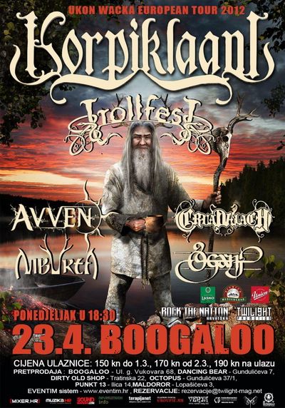Korpiklaani, Trollfest, Avven, Niburta, Cruadalach, Oganj