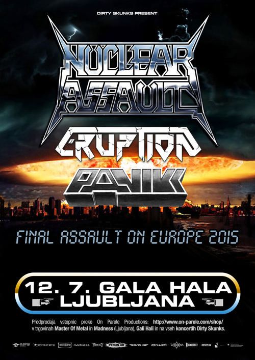 Nuclear Assault, Eruption, Panikk