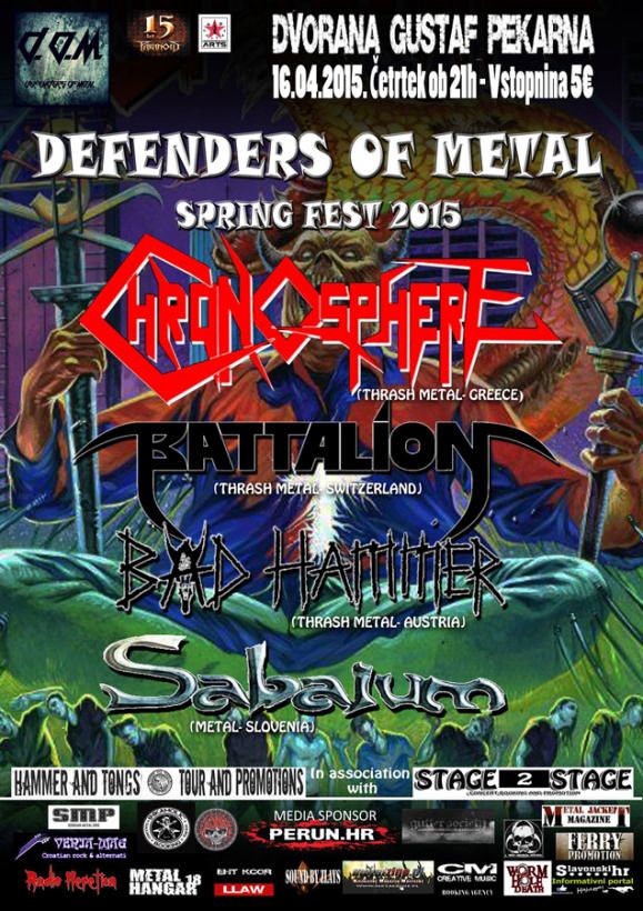 Spring Fest 2015: Chronosphere, Battalion, Bäd Hammer, Sabaium