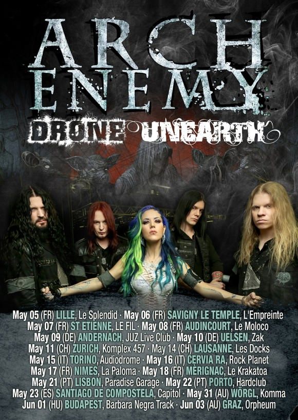 Arch Enemy, Unearth, Drone