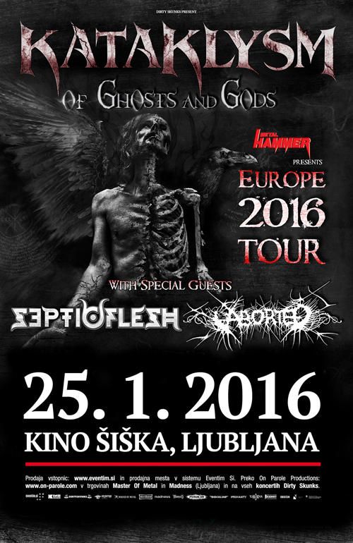 Kataklysm, Septicflesh, Aborted