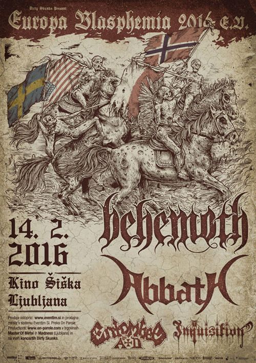 Behemoth, Abbath, Entombed A.D., Inquisition