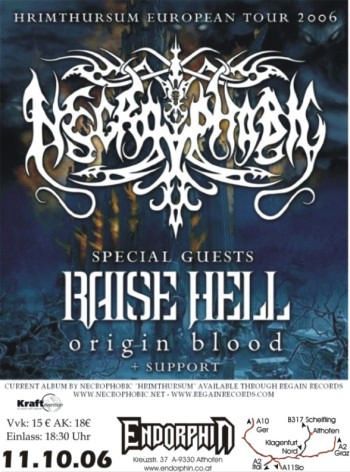 Necrophobic, Raise Hell, Origin Blood