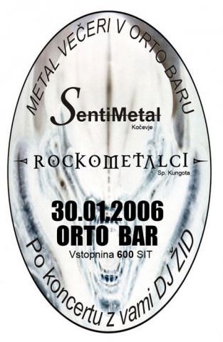 Metal večer v Orto baru; koncert Sentimetal in Rockometalci