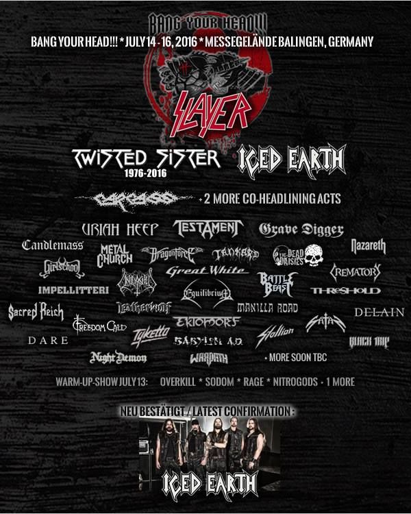 Znani vsi headlinerji festivala Bang Your Head