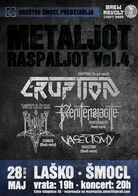Metaljot Raspaljot vol. 4: Eruption, Penitenziagite, Vasectomy, Cvinger