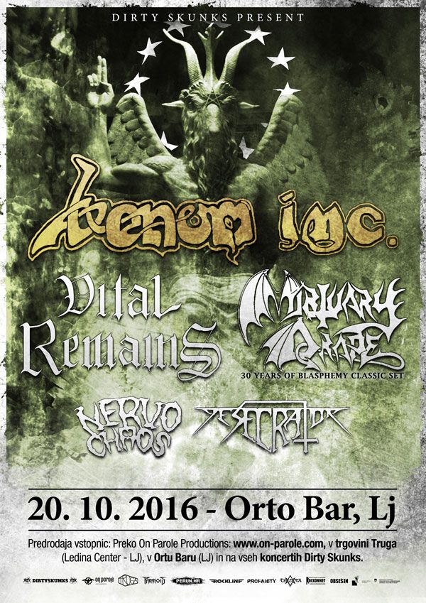 Venom Inc., Vital Remains, Mortuary Drape, Nervochaos, Desecrator
