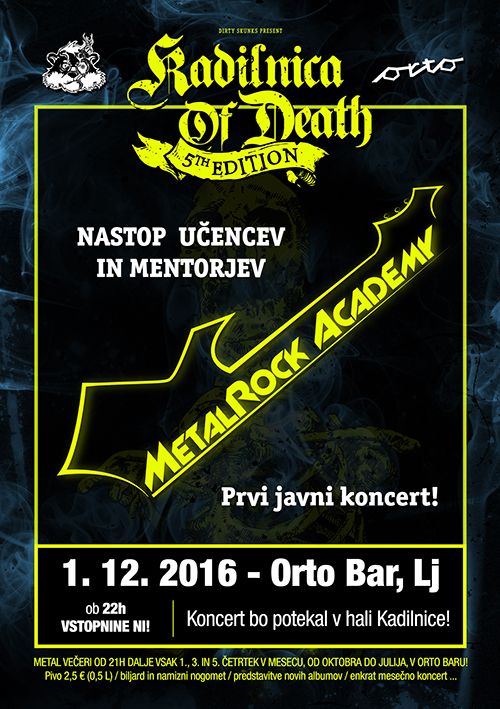 Kadilnica of Death: Koncert glasbene šole MetalRock Akademija