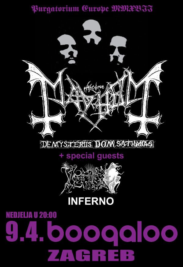 Koncert Mayhem v Zagrebu prestavljen v Boogaloo