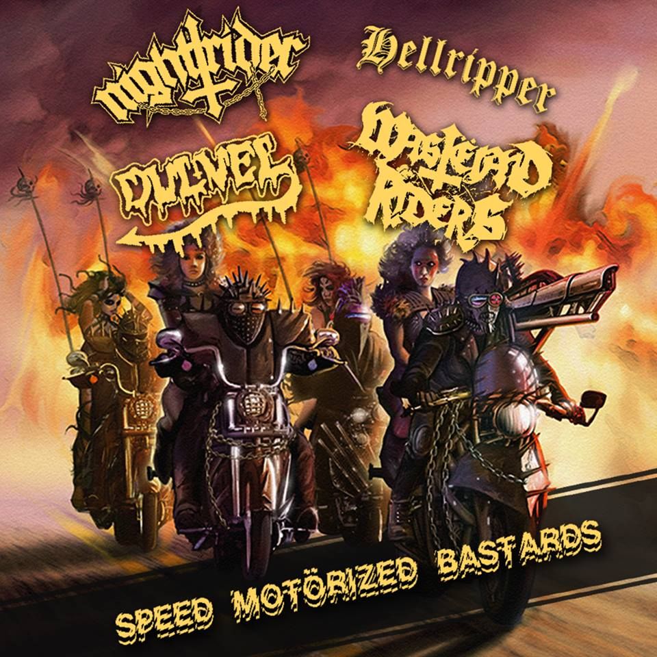 Hellripper, Dulvel, Wastëland Riders in Nightrider s split kaseto