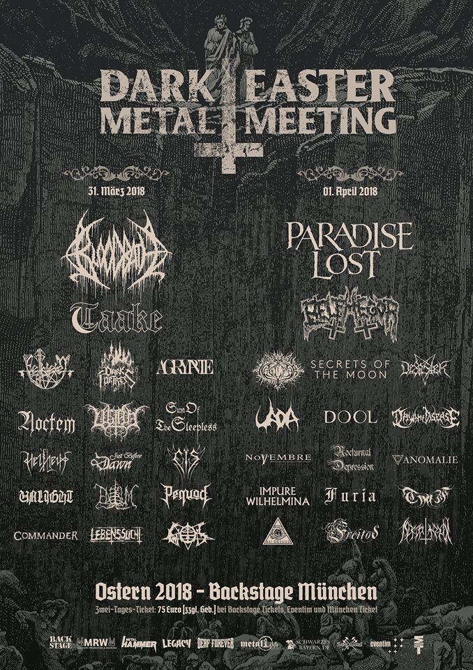 Paradise Lost namesto Katatonie na Dark Easter Metal Meetingu