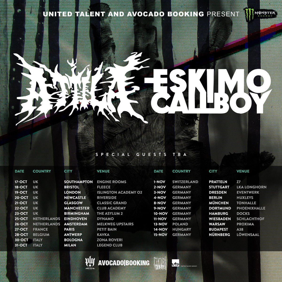 Attila in Eskimo Callboy jeseni na skupni evropski turneji