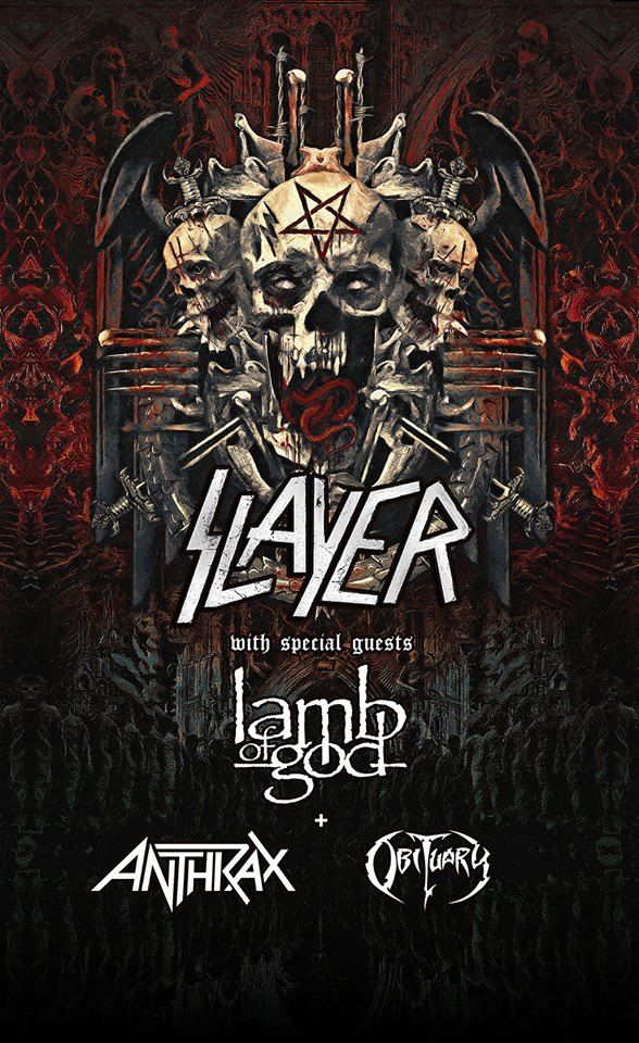 Slayer, Lamb Of God, Anthrax, Obituary
