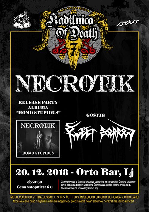 Necrotik release party v Kadilnici of Death