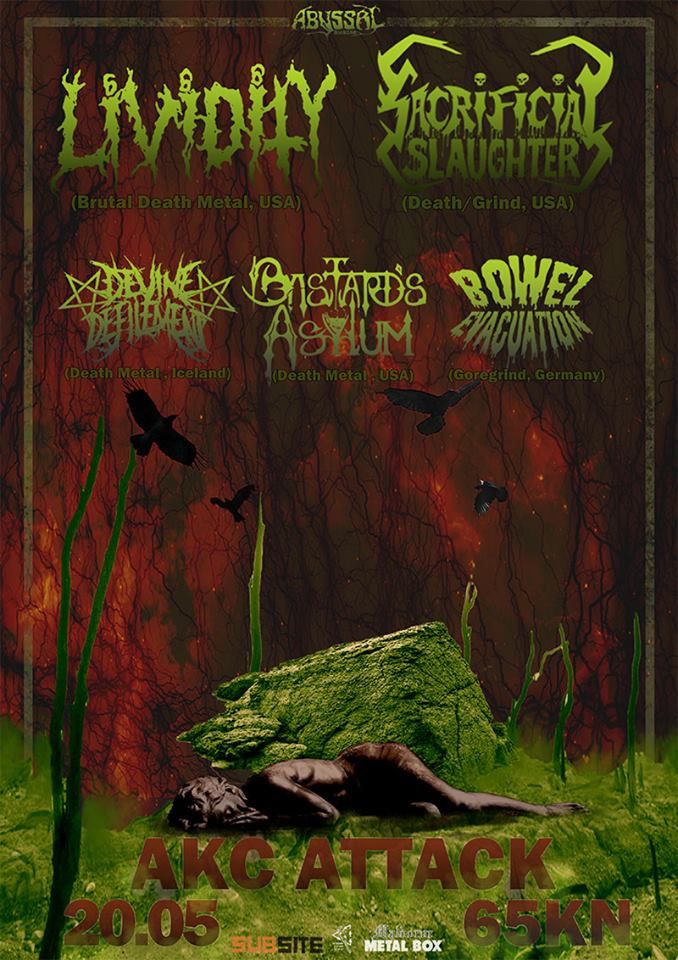 Lividity, Sacrificial Slaughter, Devine Defilement, Bastard's Asylum, Bowel Evacuation