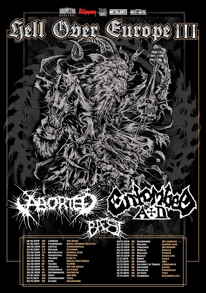 Aborted, Entombed A.D. in Baest na evropski turneji