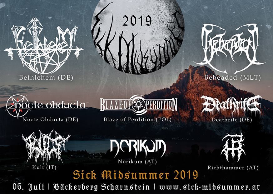 Znani vsi nastopajoči na festivalu Sick Midsummer