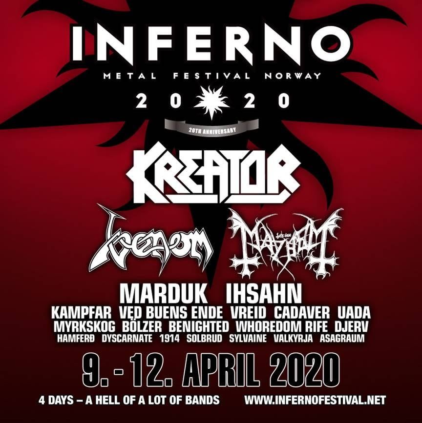 Kreator tretji headliner na Inferno Metal Festival 2020