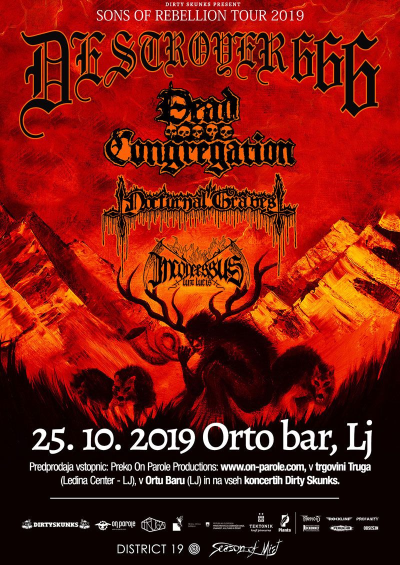 Deströyer 666, Dead Congregation, Nocturnal Graves, Inconcessus Lux Lucis