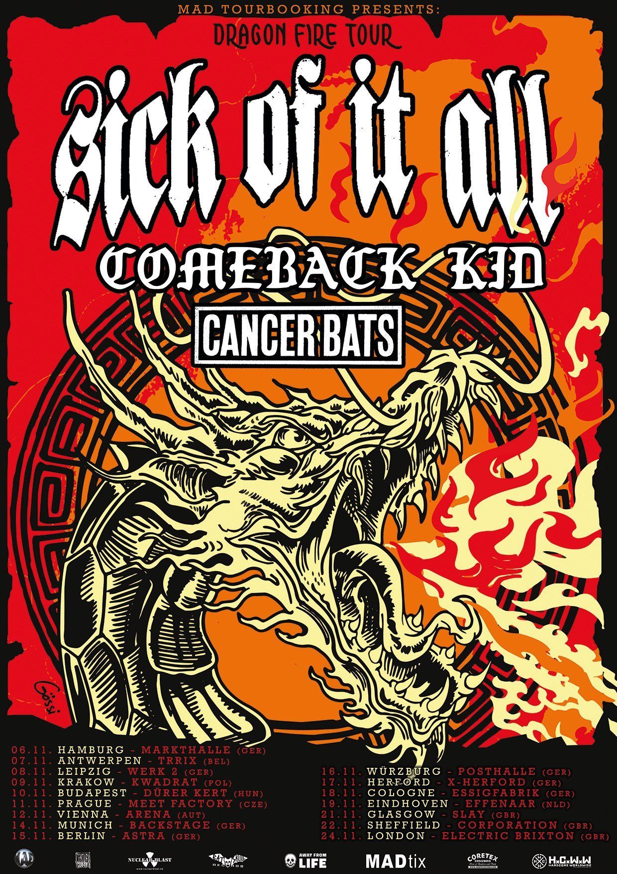 Sick Of It All, Comeback Kid, Cancer Bats