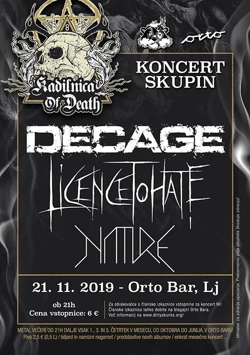 Pester death metal paket ta četrtek v Kadilnici