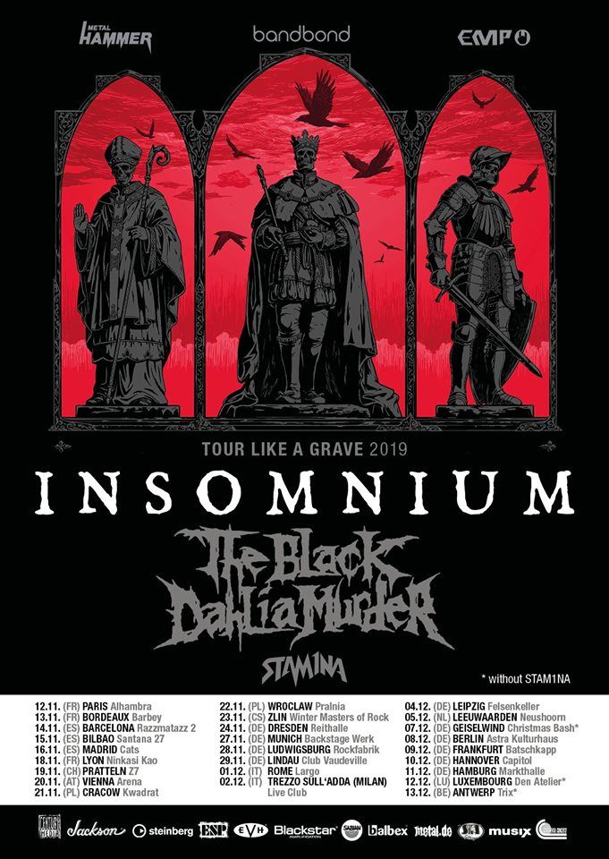 Insomnium, The Black Dahlia Murder, Stam1na