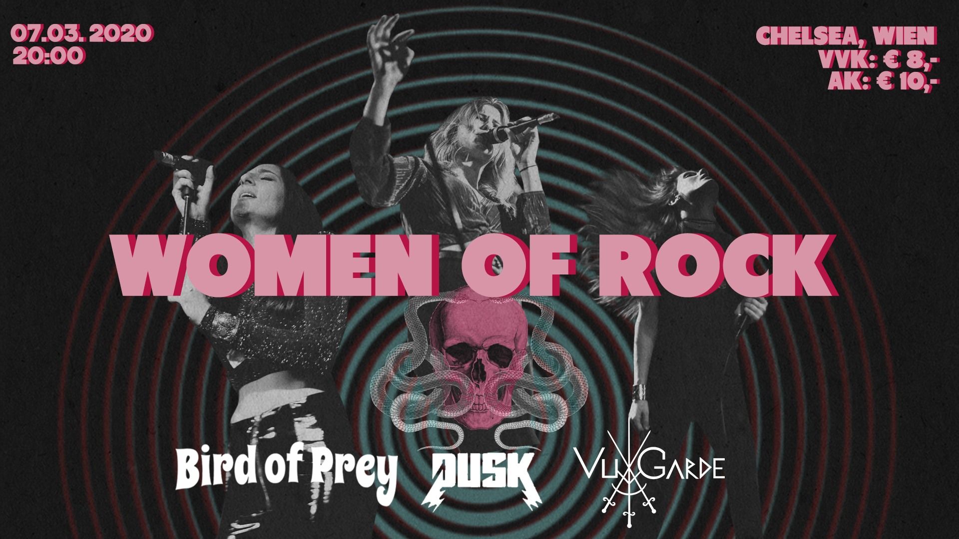 Women Of Rock im Chelsea: Bird Of Prey, Dusk, Vu Garde