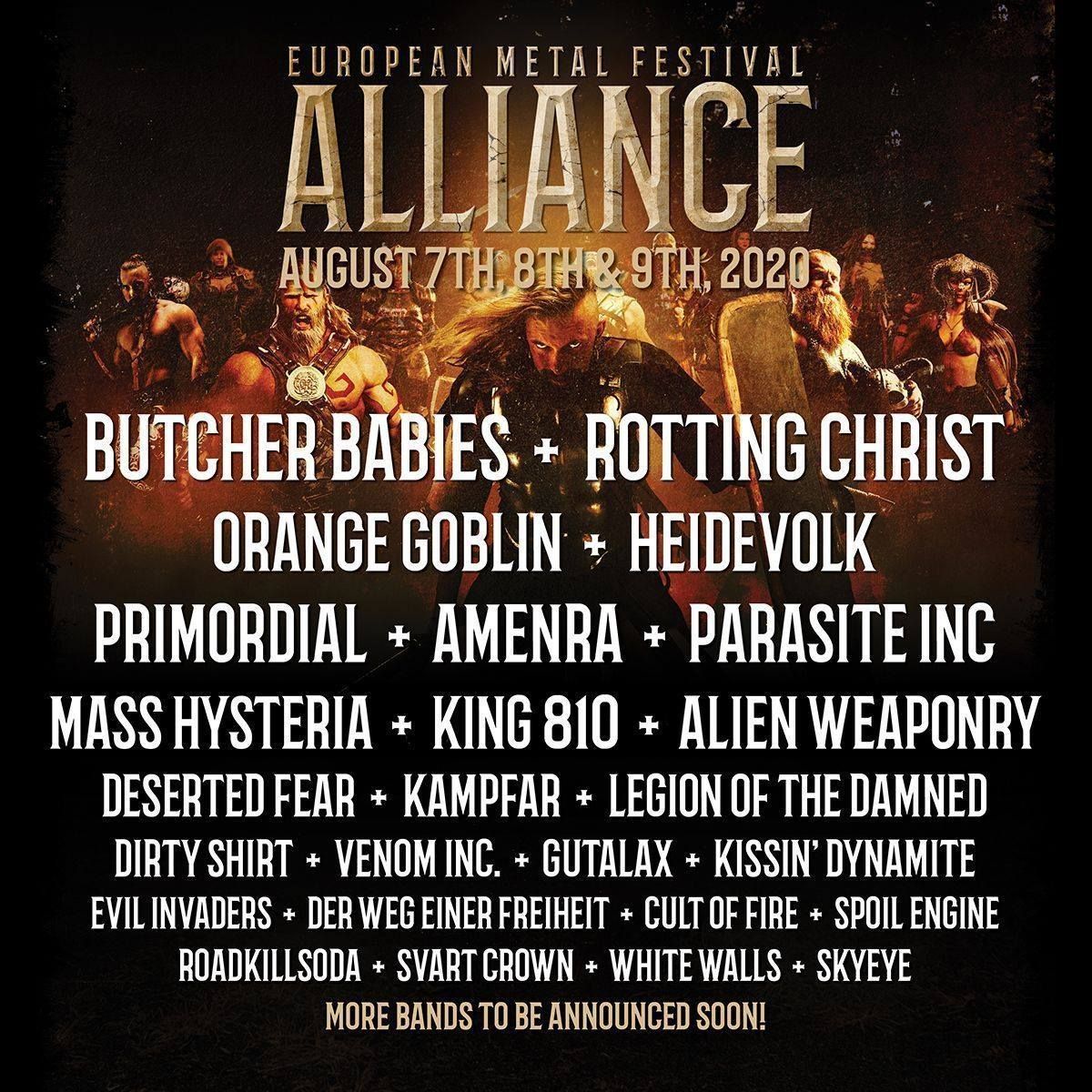 Razkrit je prvi del nastopajočih na festivalu European Metal Alliance