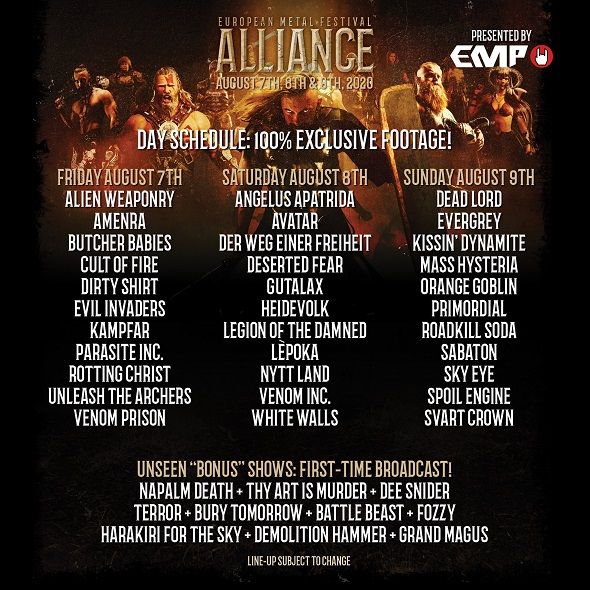 Brezplačno na European Metal Festival Alliance!