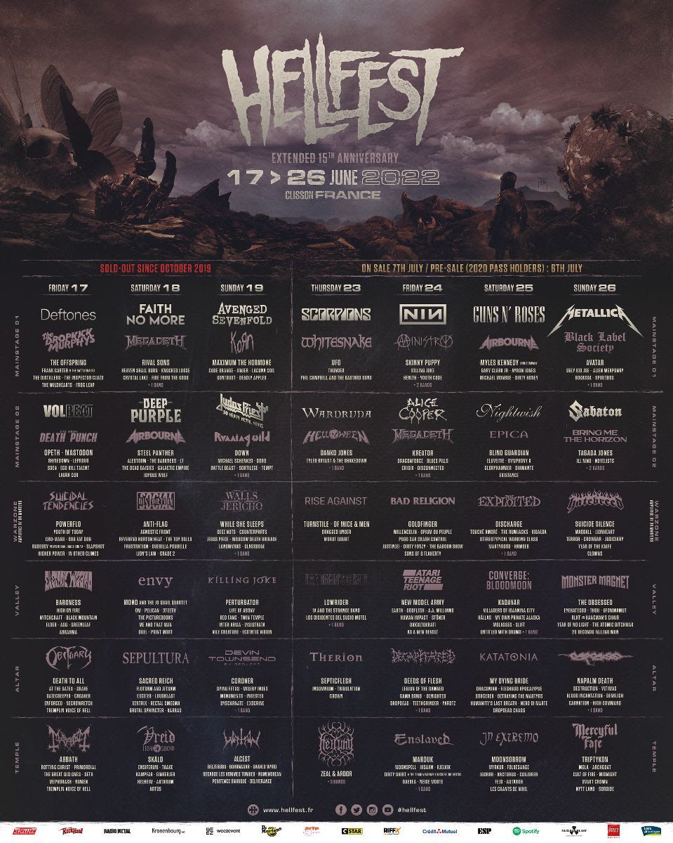 Hellfest objavil vse nastopajoče XXL obletnice