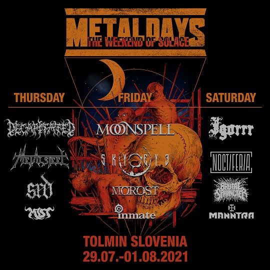Znana je časovnica MetalDays - The Weekend of Solace