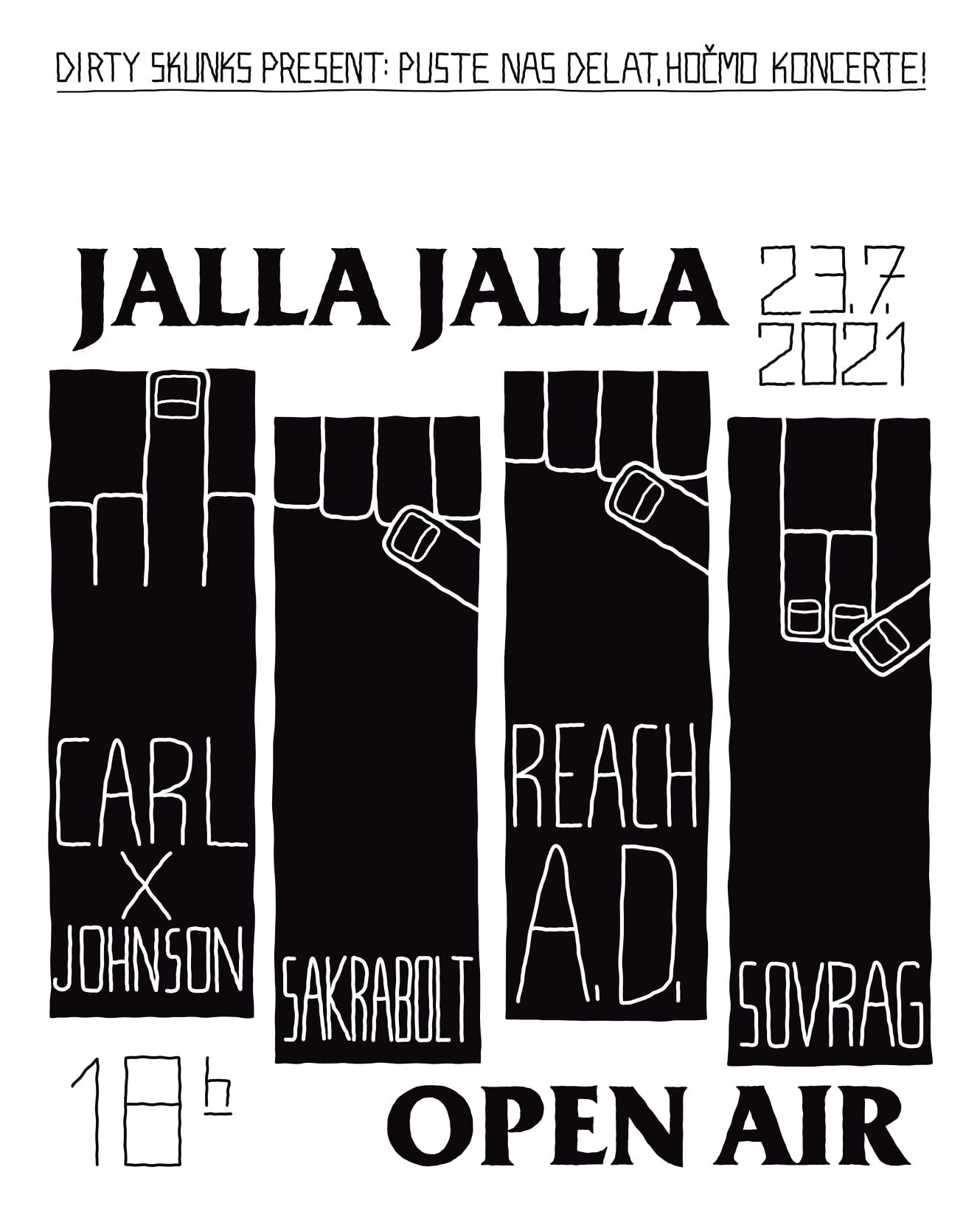 Jalla Jalla Open Air: Reach A.D., Sovrag, Carl x Johnson, Sakrabolt
