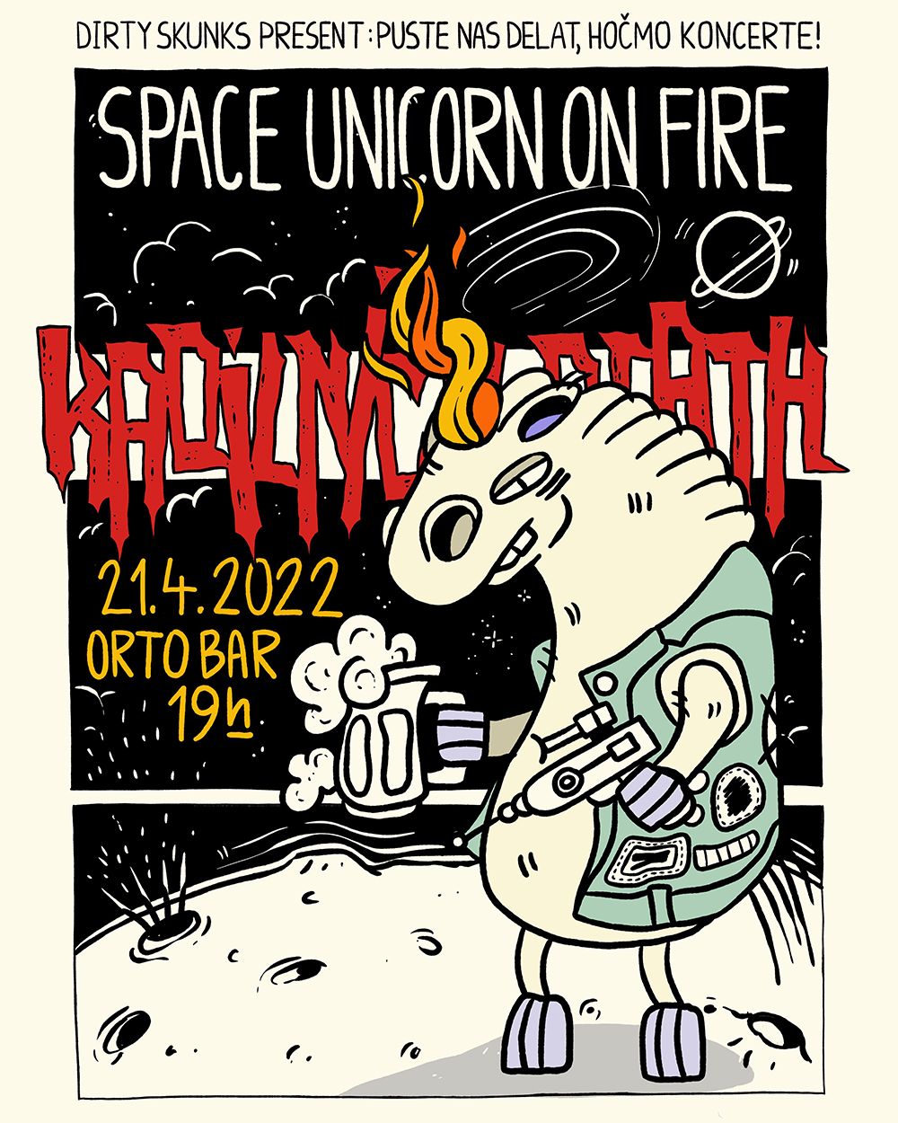 Space Unicorn On Fire danes na Orto Festu