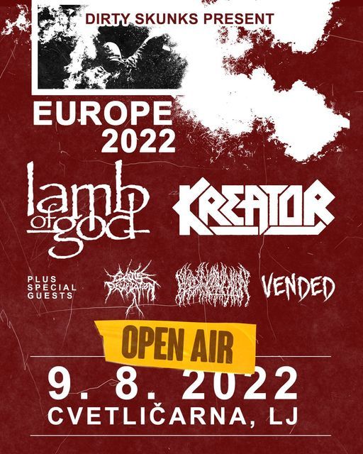 Koncert Kreator in Lamb Of God bo open air!