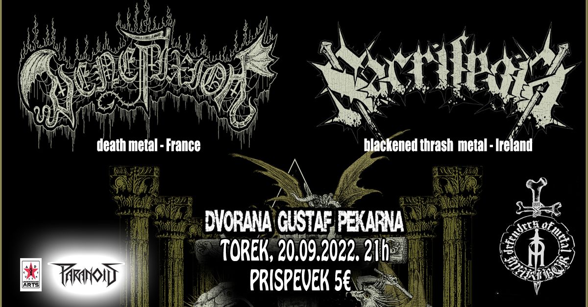 Jutrišnji koncert Venefixion in Sacrilegia odpovedan!