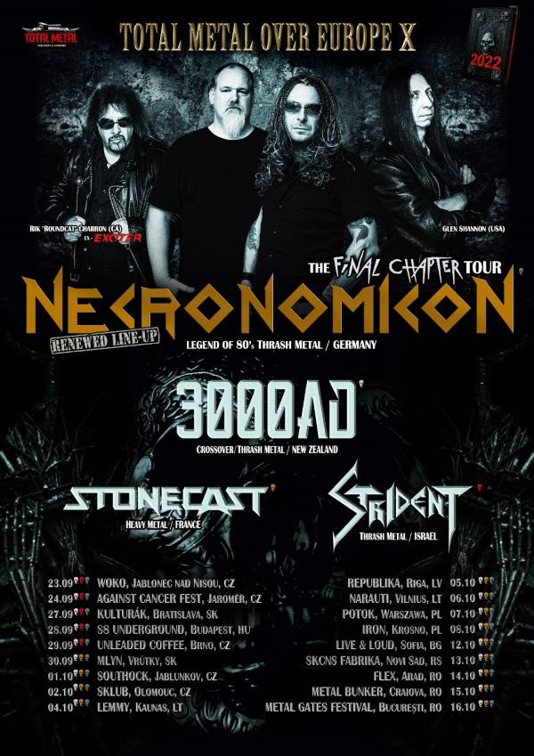 Necronomicon v petek na evropsko turnejo